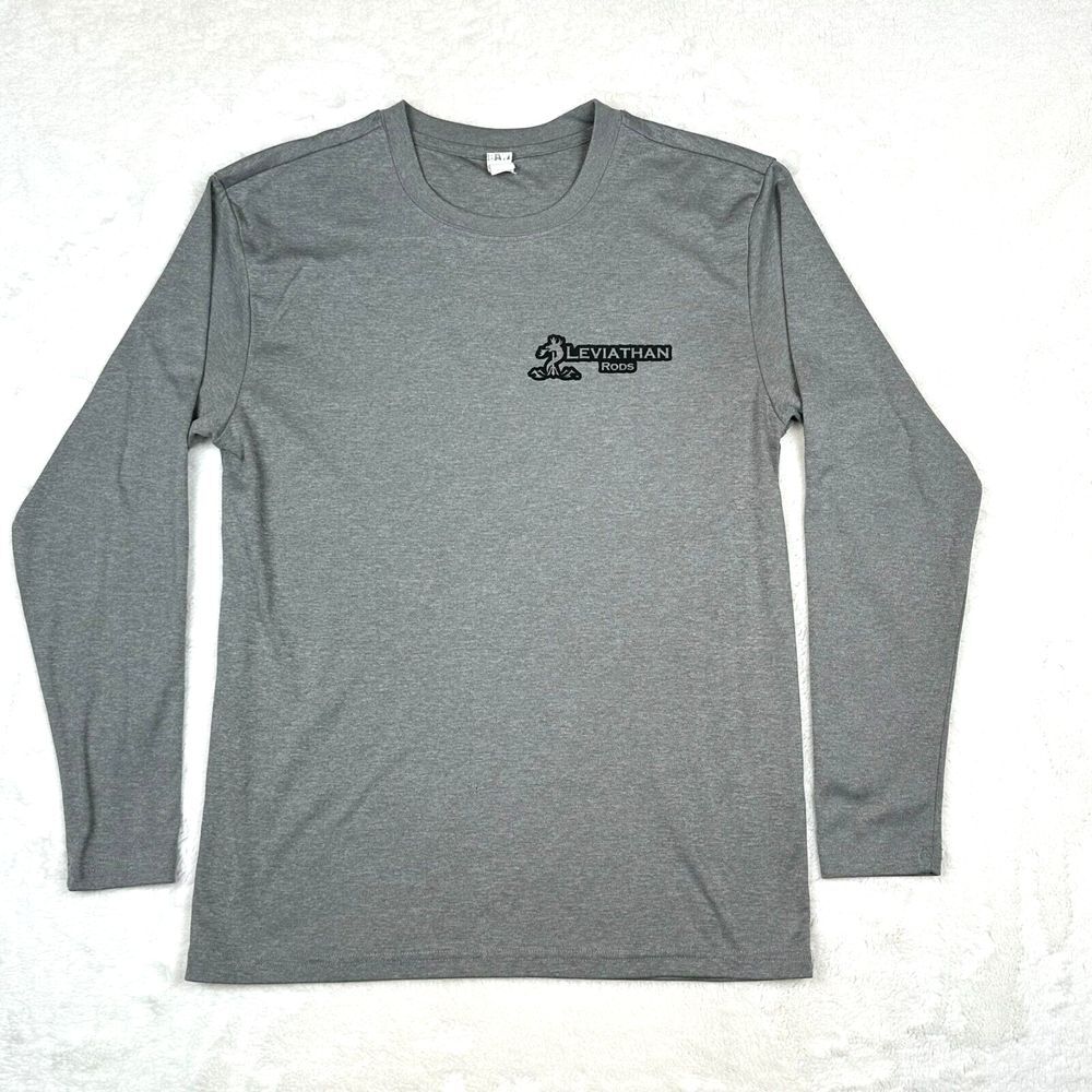 Leviathan Fishing Rods T-Shirt Mens S Graphic Tee Long Sleeve Dragon Poseidon‎